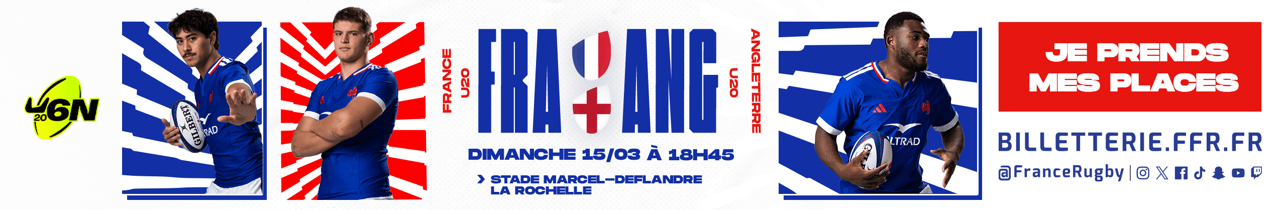 BANDEAU FRA U20/ANG U20